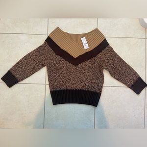 7th Avenue Design Studio New York & Company Cropped Brown Sweater